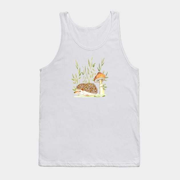 hedgehog and the mushroom Tank Top by LatiendadeAryam